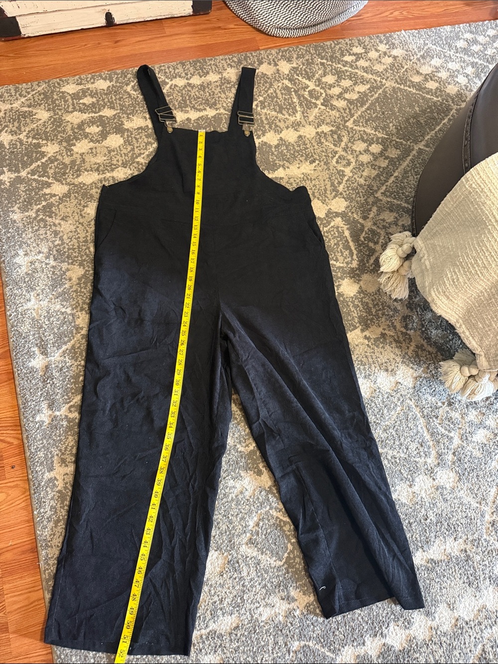 Black Women's Cotton Blend Overalls Jumpsuit
